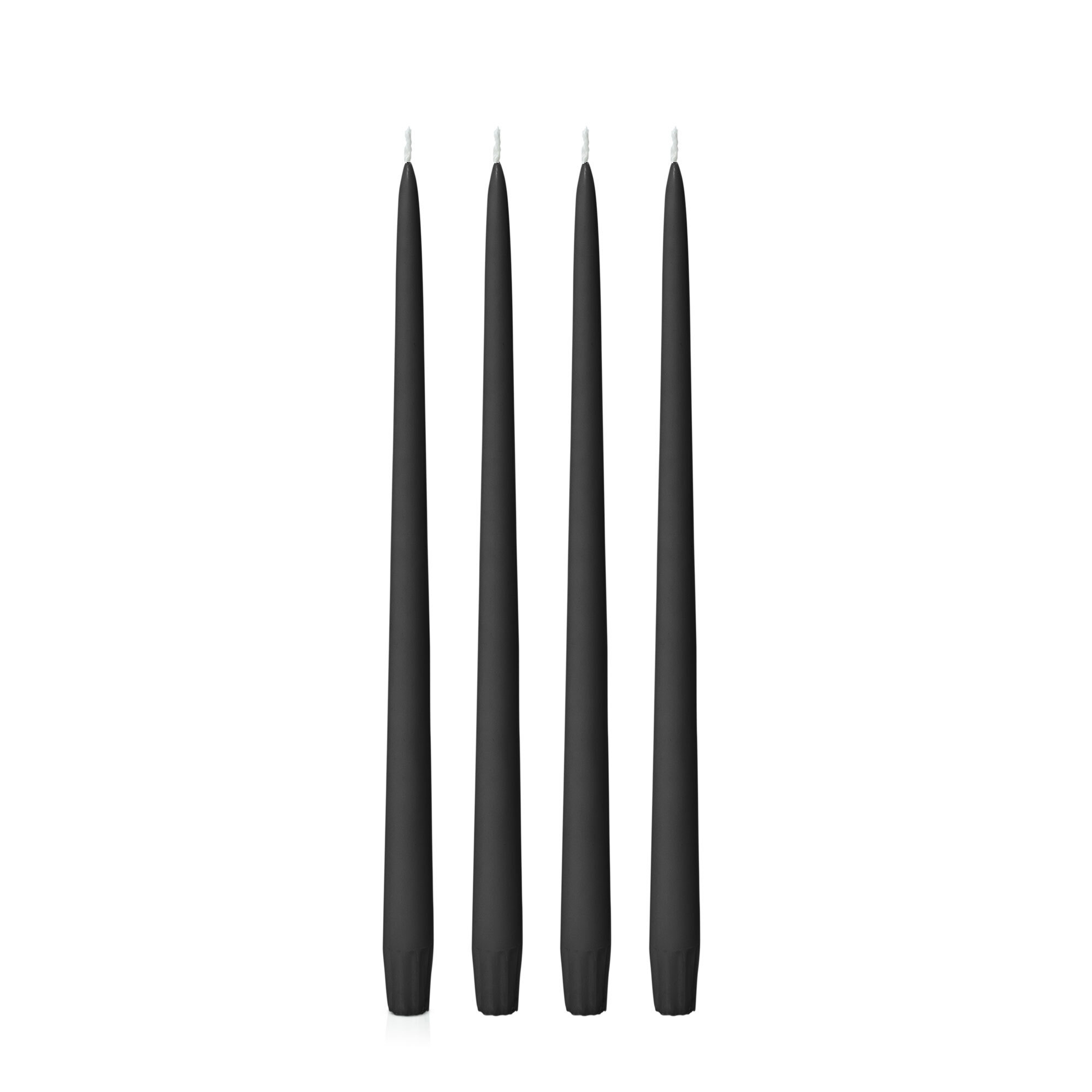 Candles|Taper Candles|Moreton Eco Taper 35cm- Black, Pack of 4