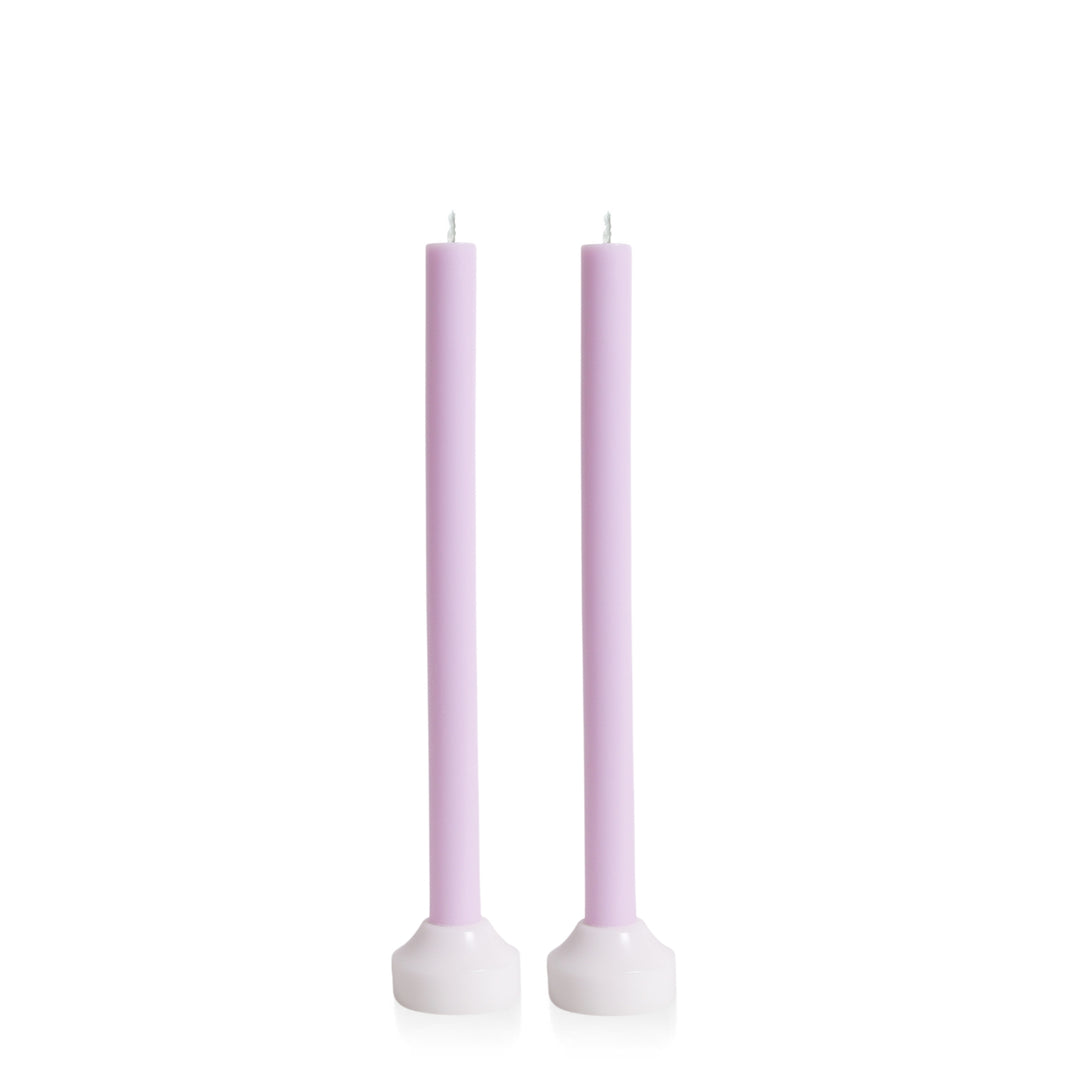 White & Lilac Verona Dyad Dinner Candles Pack of 2