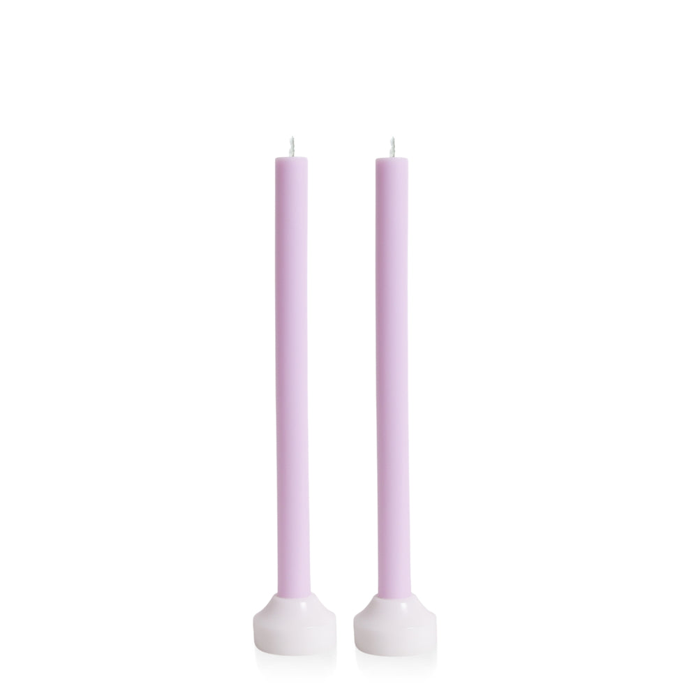 White & Lilac Verona Dyad Dinner Candles Pack of 2