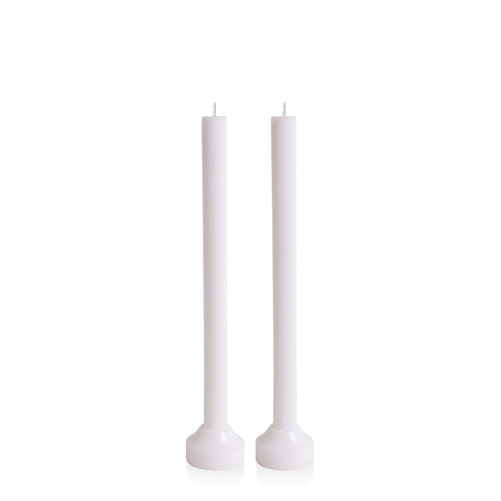 White & White Verona Dyad Dinner Candles Pack of 2