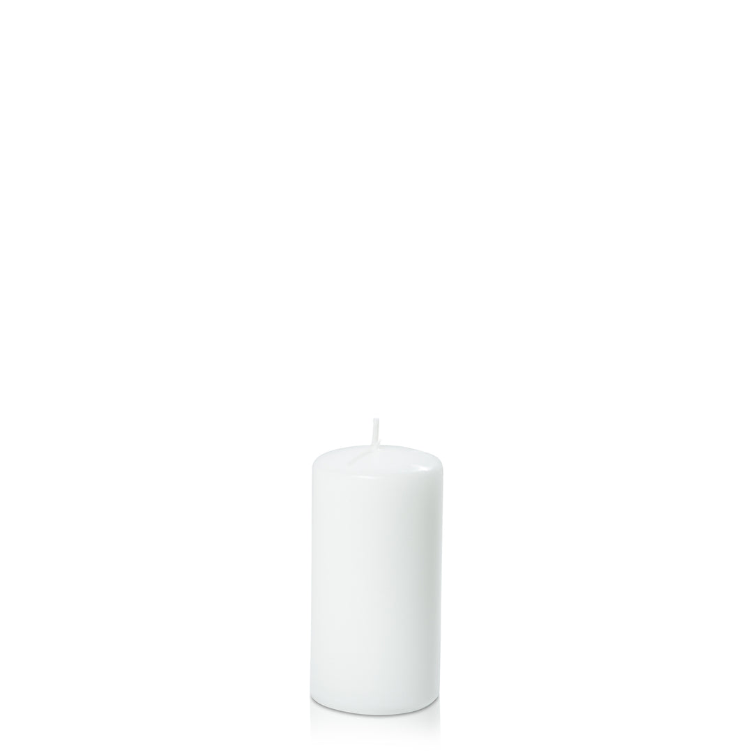 White 5cm x 10cm Slim Event Pillar Pack of 1