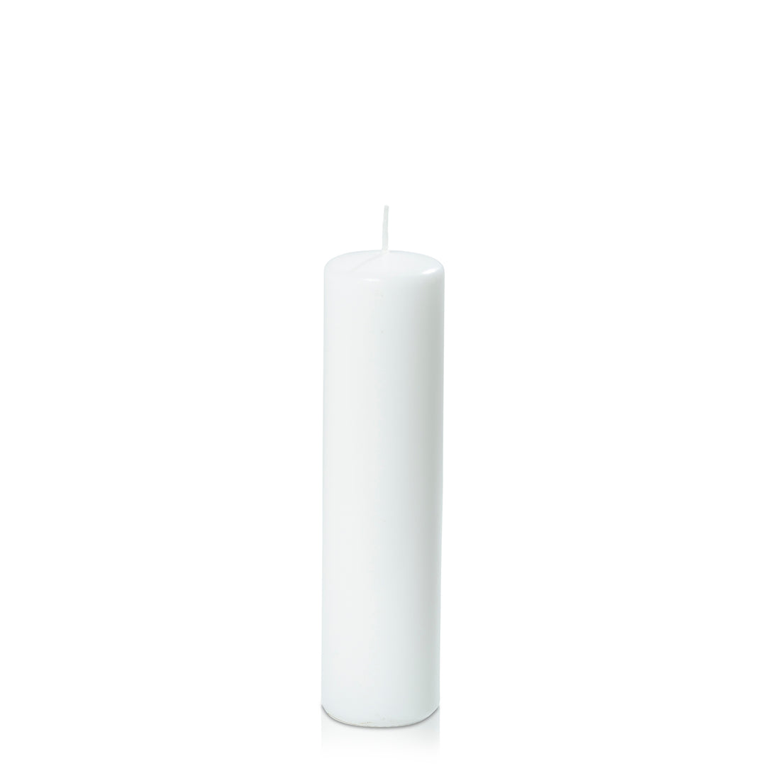 White 5cm x 20cm Slim Event Pillar Pack of 1