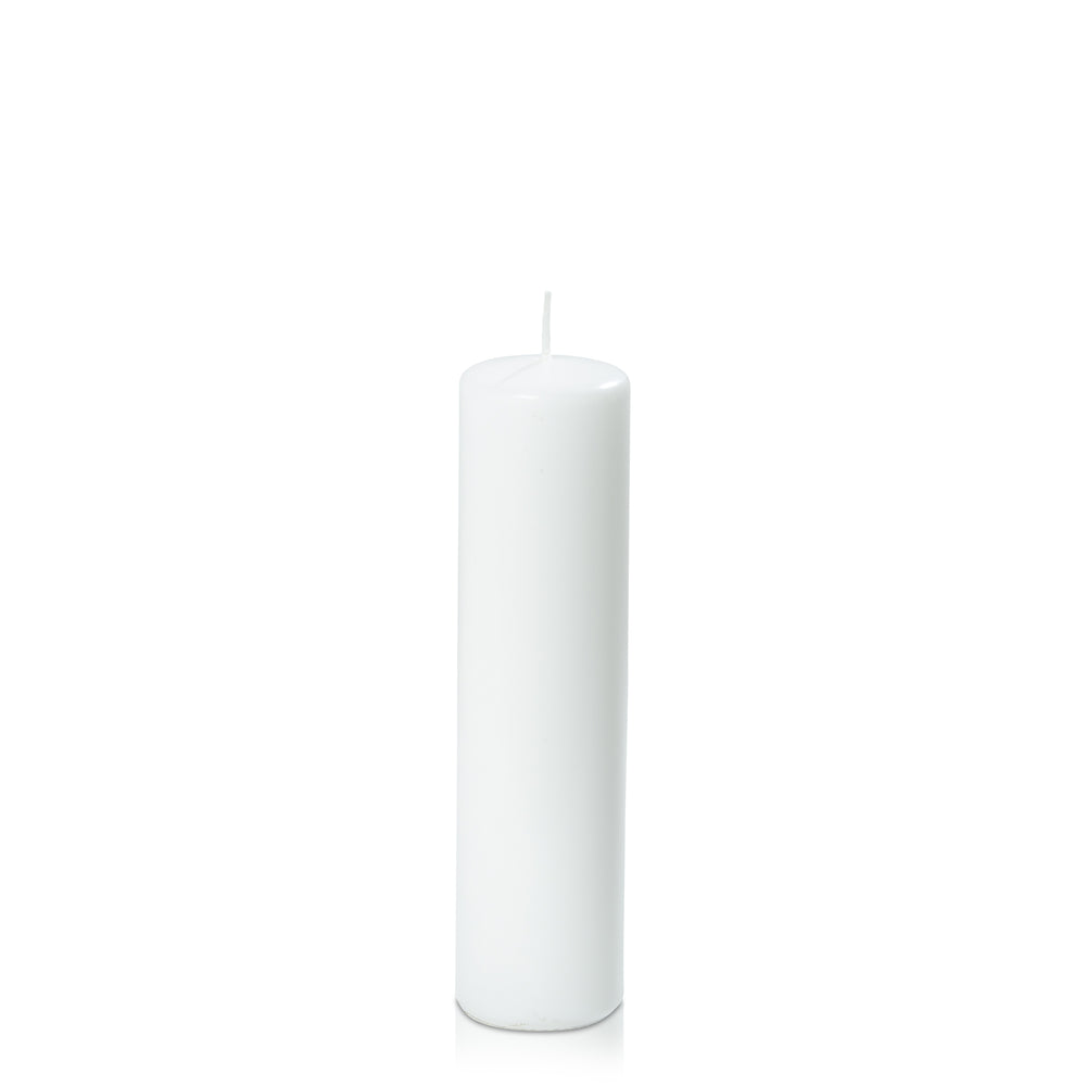 White 5cm x 20cm Slim Event Pillar Pack of 1