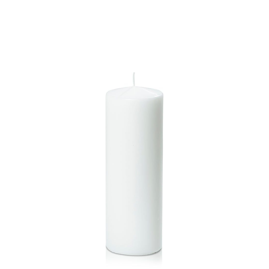 White 7cm x 20cm Event Pillar Pack of 1