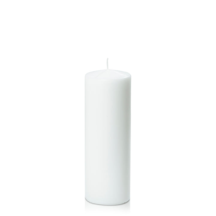 White 7cm x 20cm Event Pillar Pack of 1