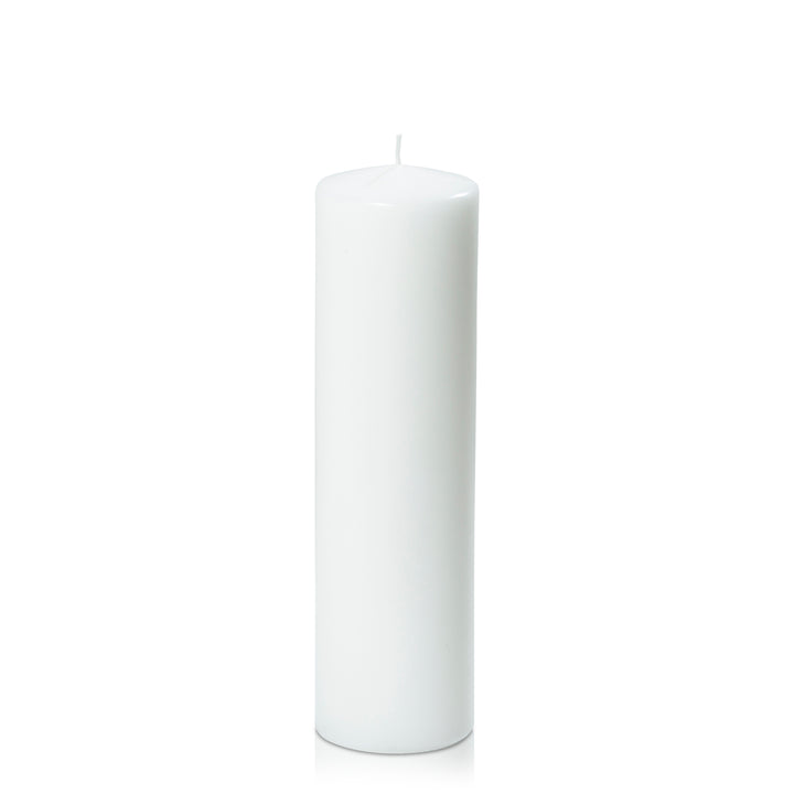 White 7cm x 25cm Event Pillar Pack of 1