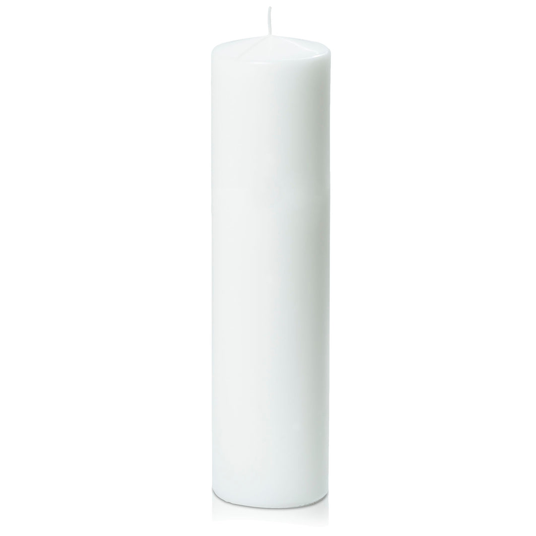 White 7cm x 30cm Event Pillar Pack of 1