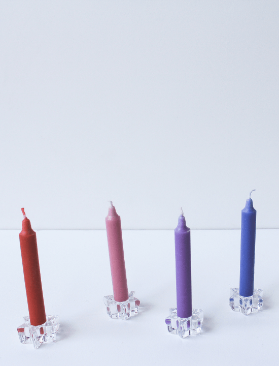 Dark Purple Wish Candles Pack of 20