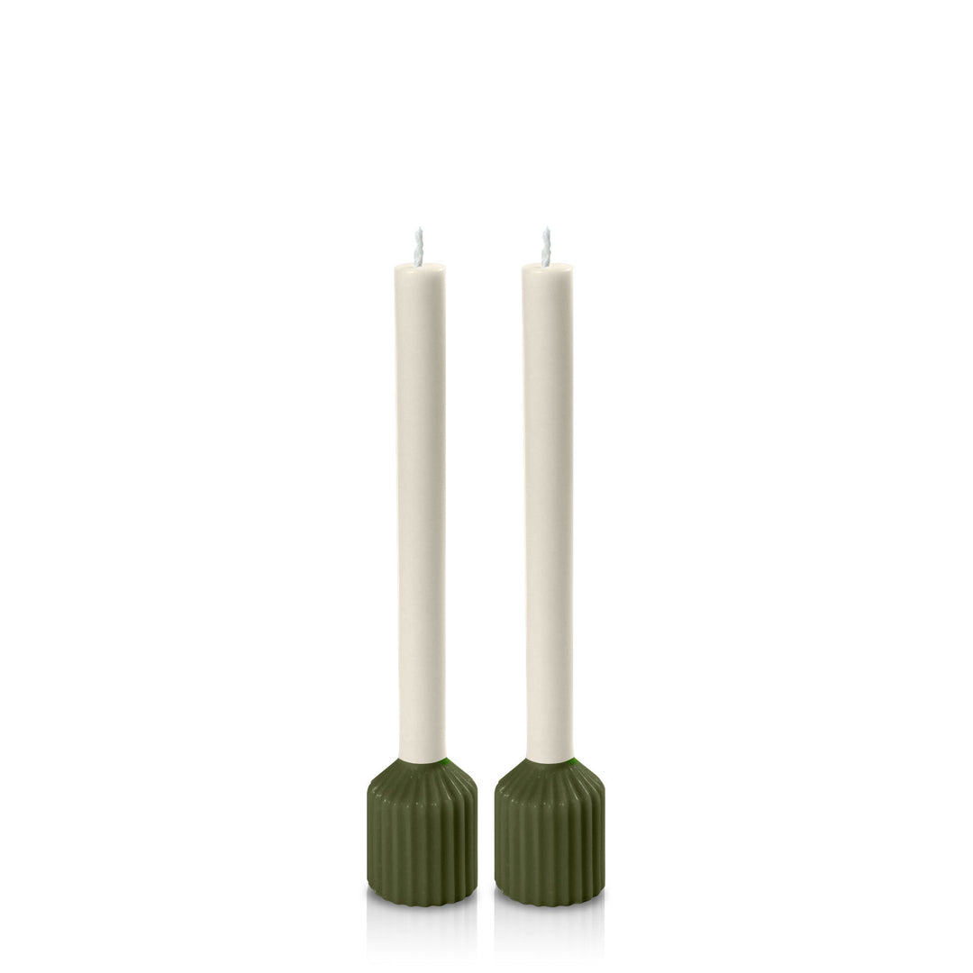 Olive & Ivory Avignon Dyad Dinner Candles Pack of 2