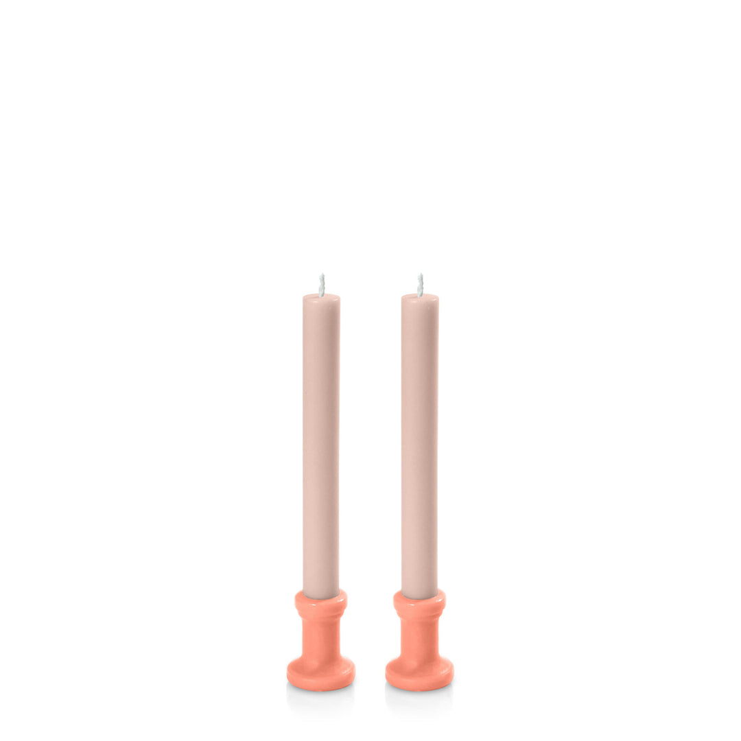 Peach & Nude Santorini Dyad Dinner Candles Pack of 2