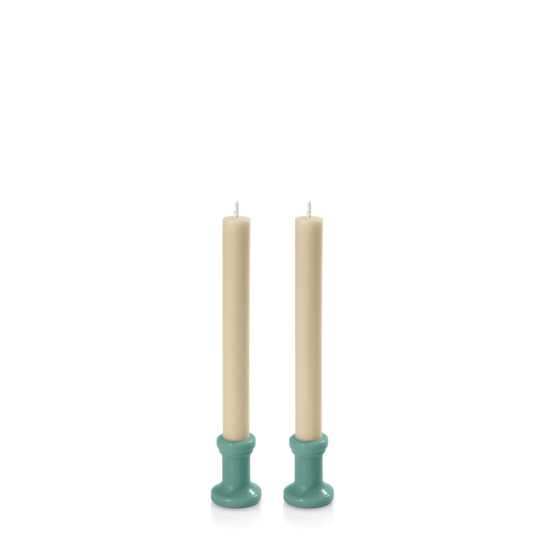 Sage Green & Sandstone Santorini Dyad Dinner Candles Pack of 2