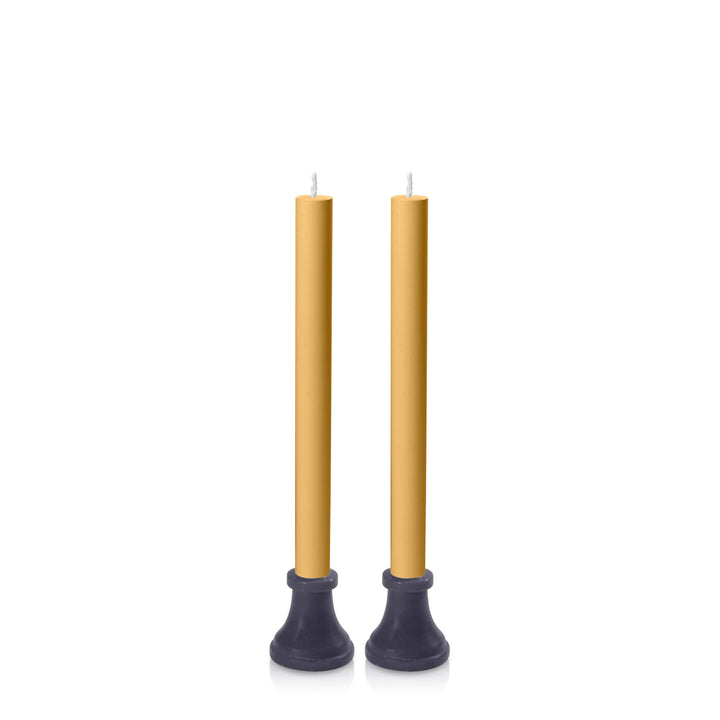 Steel Blue & Mustard Portofino Dyad Dinner Candles Pack of 2