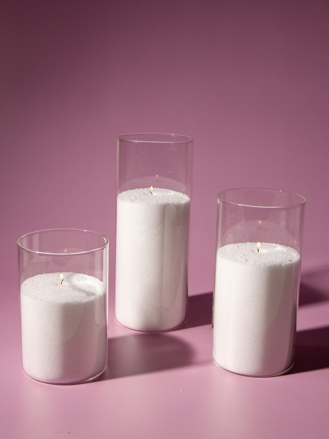 White Pearl Candle Wax in 10cm Glass Set - Med Pack of 1