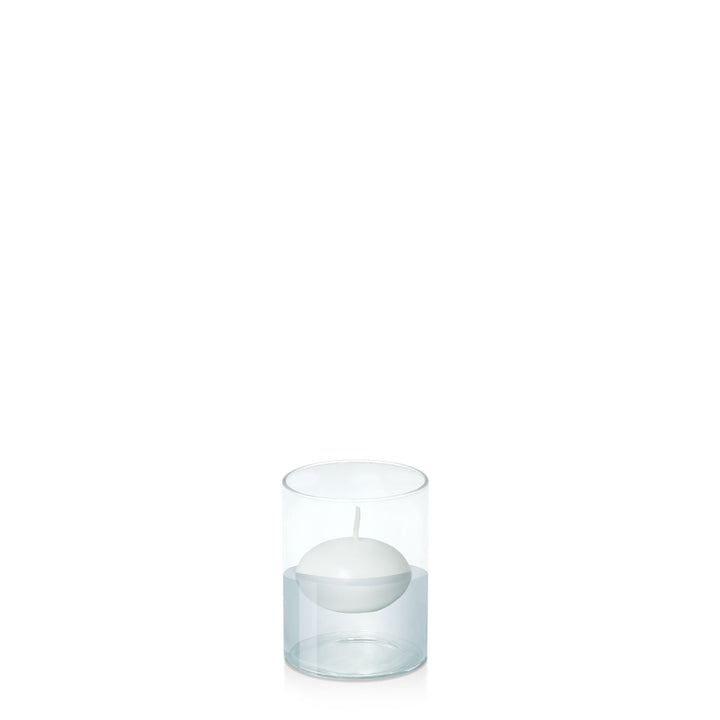 White 6cm Event Floating Candle in 8cm x 10cm Glass Pack of 1