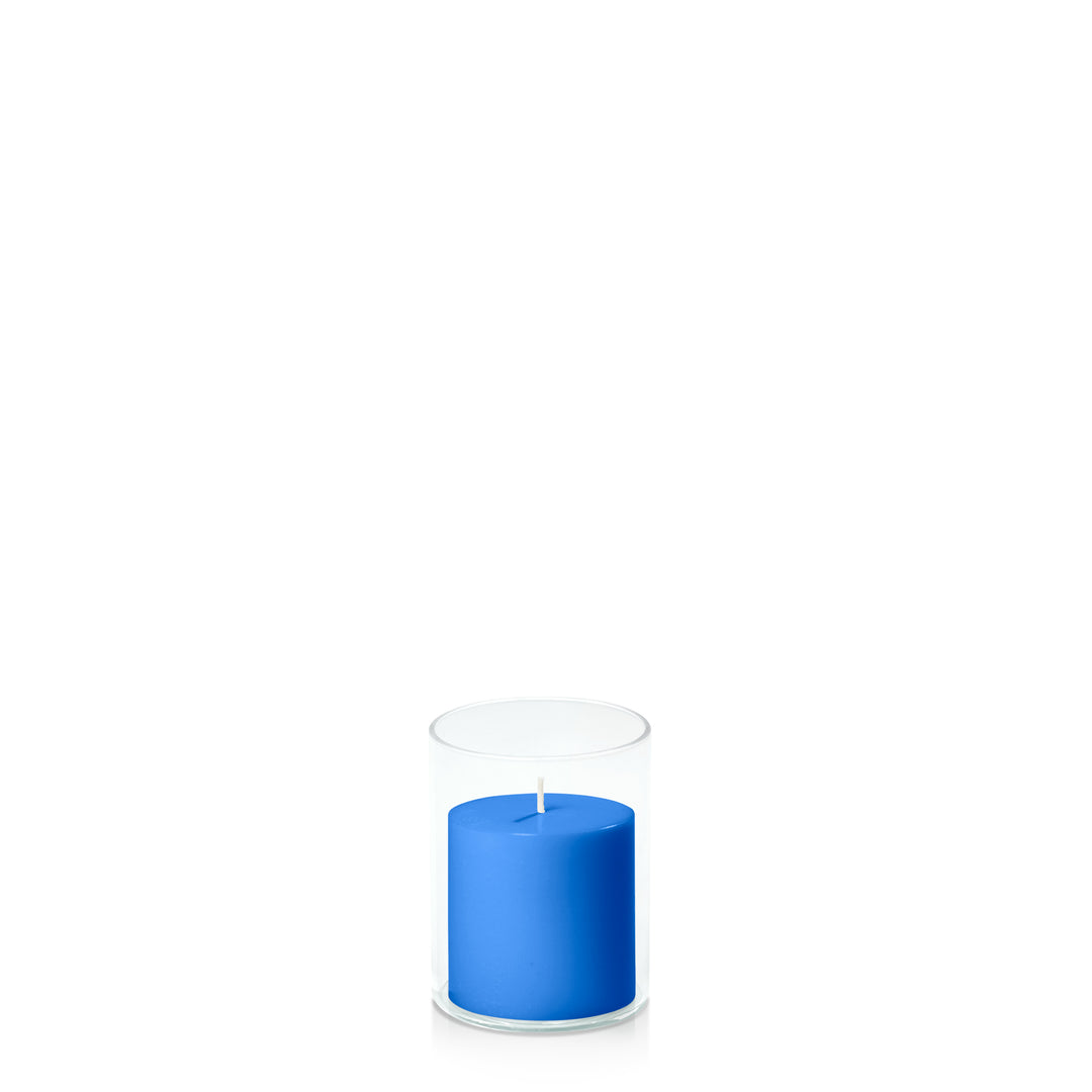 Capri 7cm x 7cm Pillar in 8cm x 10cm Glass Pack of 1