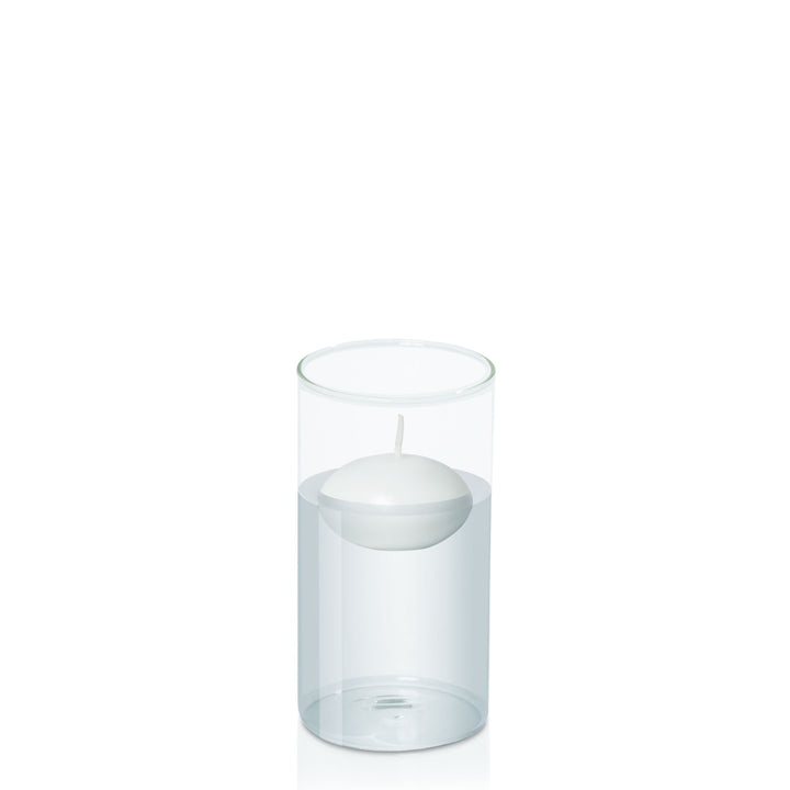 White 6cm Event Floating Candle in 8cm x 15cm Glass Pack of 1