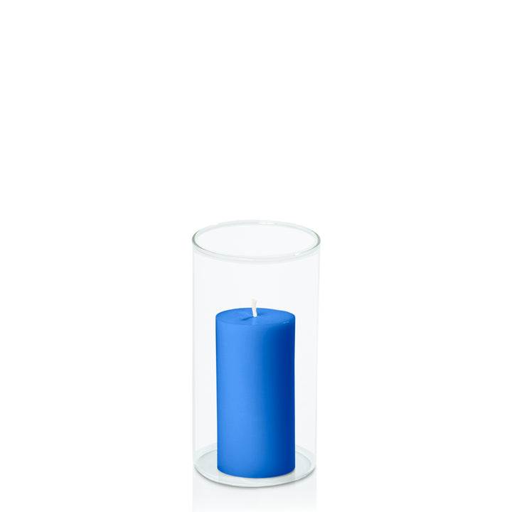 Capri 5cm x 10cm Pillar in 8cm x 15cm Glass Pack of 1