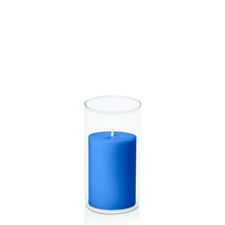 Capri 7cm x 10cm Pillar in 8cm x 15cm Glass Pack of 1