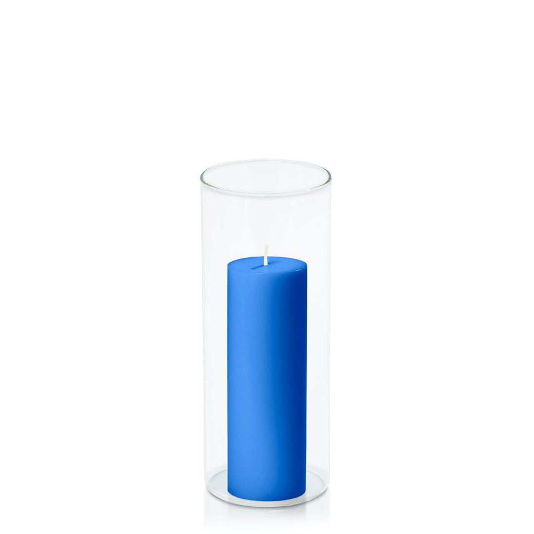 Capri 5cm x 15cm Pillar in 8cm x 20cm Glass Pack of 1