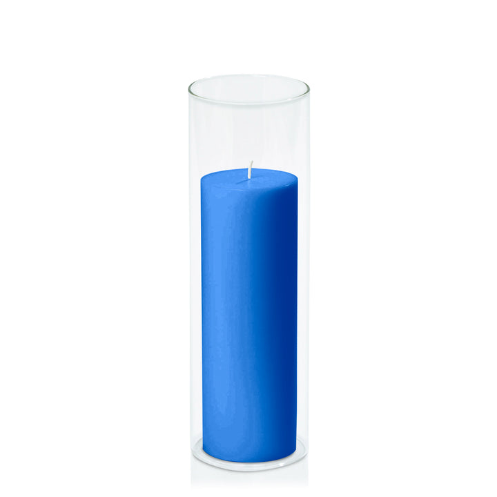 Capri 7cm x 20cm Pillar in 8cm x 25cm Glass Pack of 1