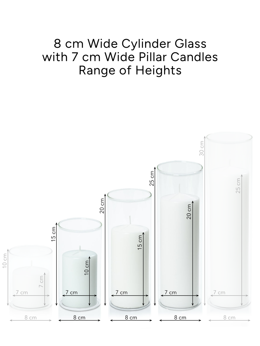 Chilli 7cm Pillar in 8cm Glass Set - Med Pack of 1