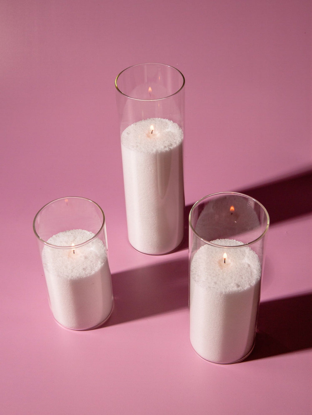 White Pearl Candle Wax in 8cm Glass Set - Med Pack of 1