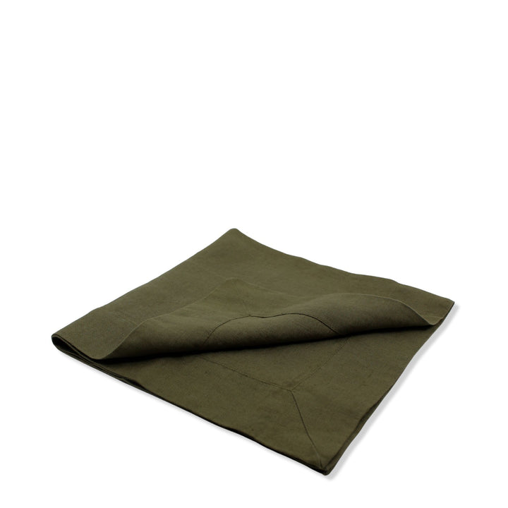 Olive 50cm x 50cm French Linen Napkins Pack of 4