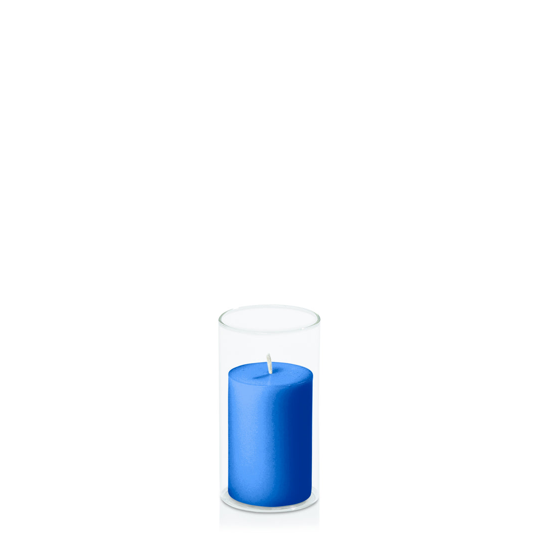 Capri 5cm x 7.5cm Pillar in 5.8cm x 12cm Glass Pack of 1