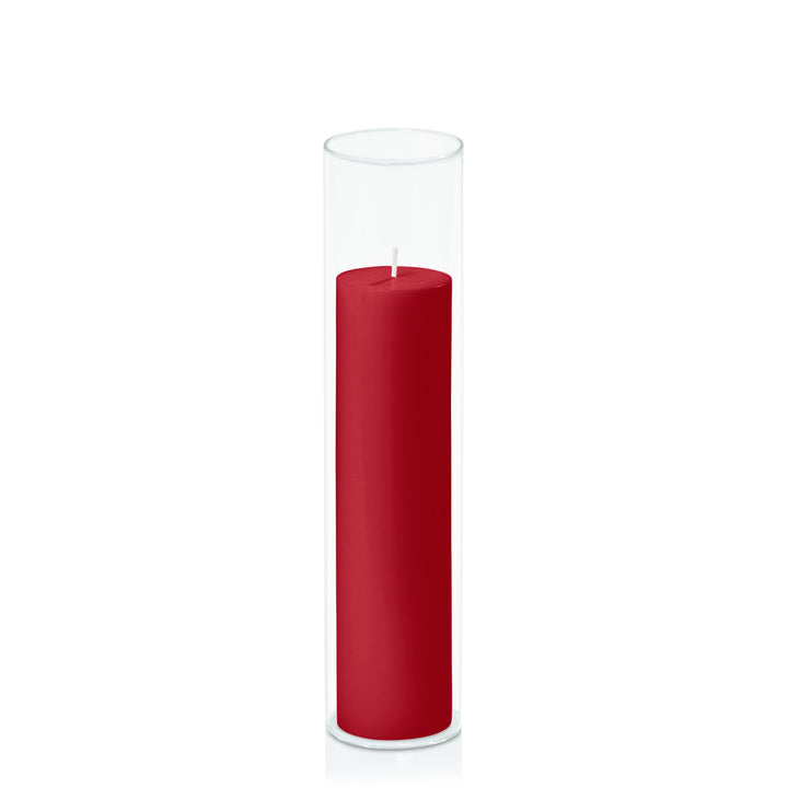 Chilli 5cm x 20cm Pillar in 5.8cm x 25cm Glass Pack of 1