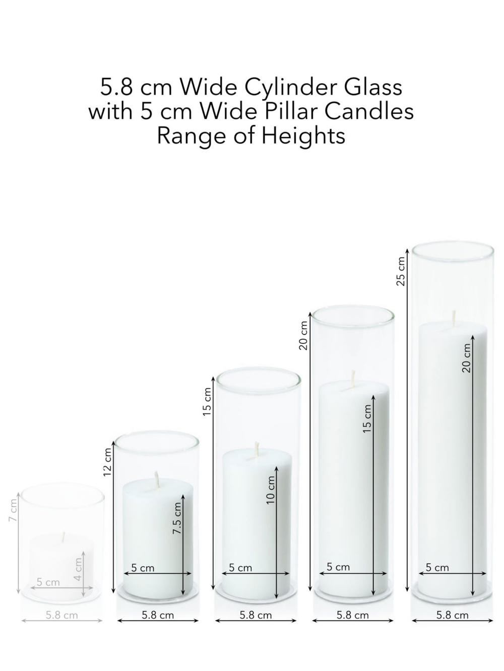 Chilli 5cm Pillar in 5.8cm Glass Set - Med Pack of 1