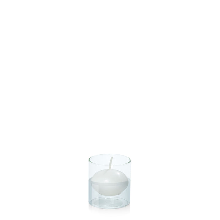 White 4cm Event Floating Candle in 5.8cm x 7cm Glass Pack of 1