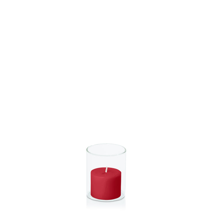 Chilli 5cm x 4cm Pillar in 5.8cm x 7cm Glass Pack of 1