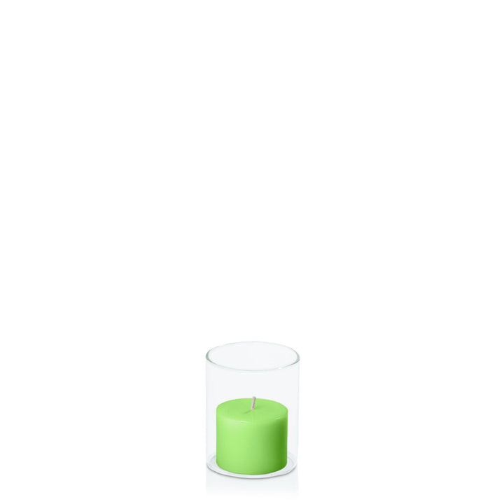 Lime 5cm x 4cm Pillar in 5.8cm x 7cm Glass Pack of 1