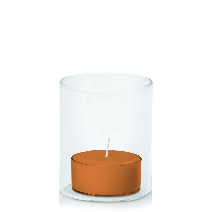 Baked Clay Tealight in 5.8cm x 7cm Glass Pack of 24