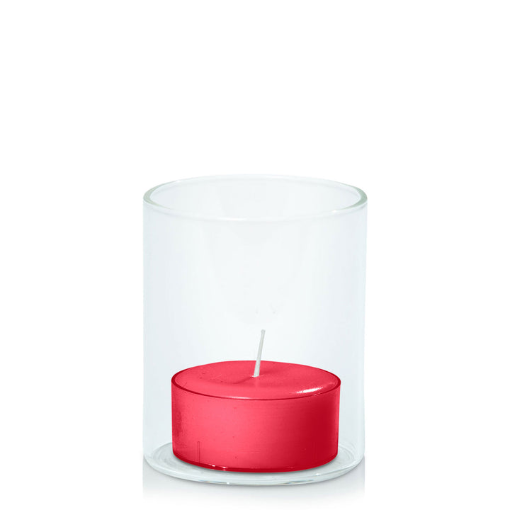 Carnival Red Tealight in 5.8cm x 7cm Glass Pack of 24