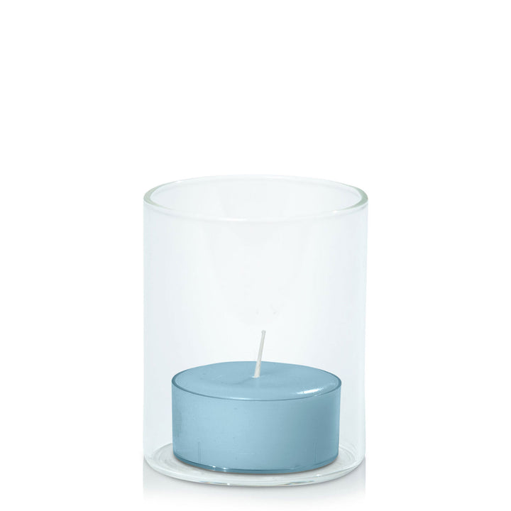 French Blue Tealight in 5.8cm x 7cm Glass Pack of 24