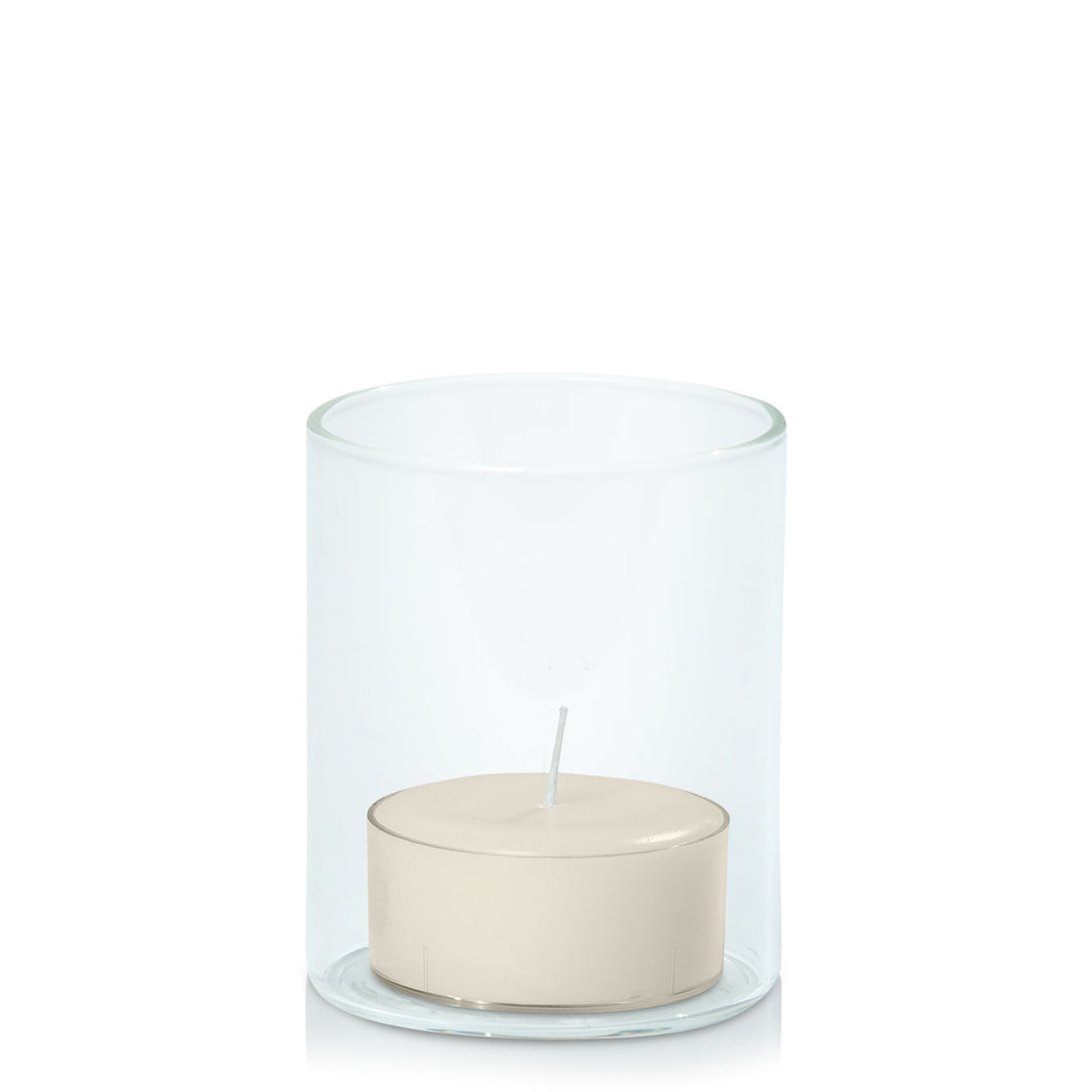 Ivory Tealight in 5.8cm x 7cm Glass Pack of 24