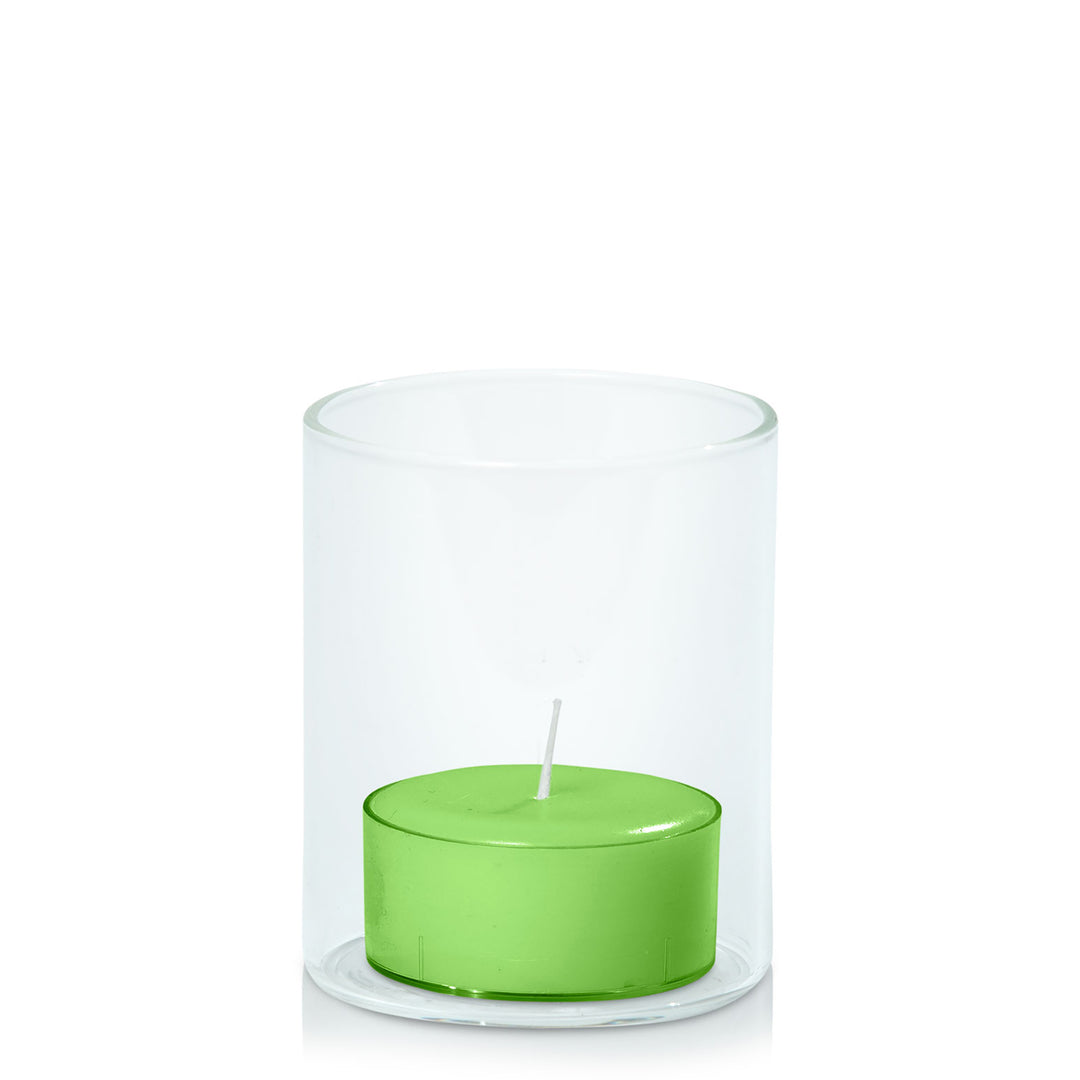 Lime Tealight in 5.8cm x 7cm Glass Pack of 24