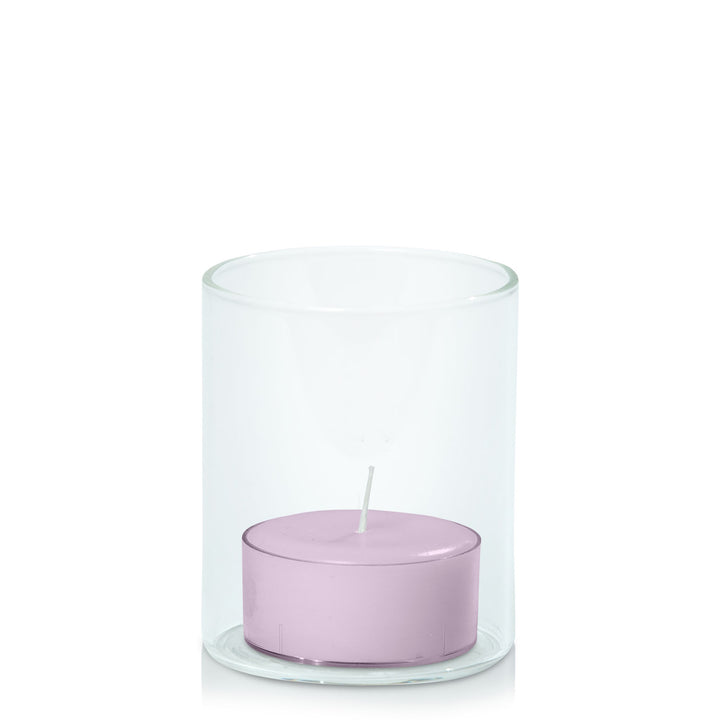 Lilac Tealight in 5.8cm x 7cm Glass Pack of 24