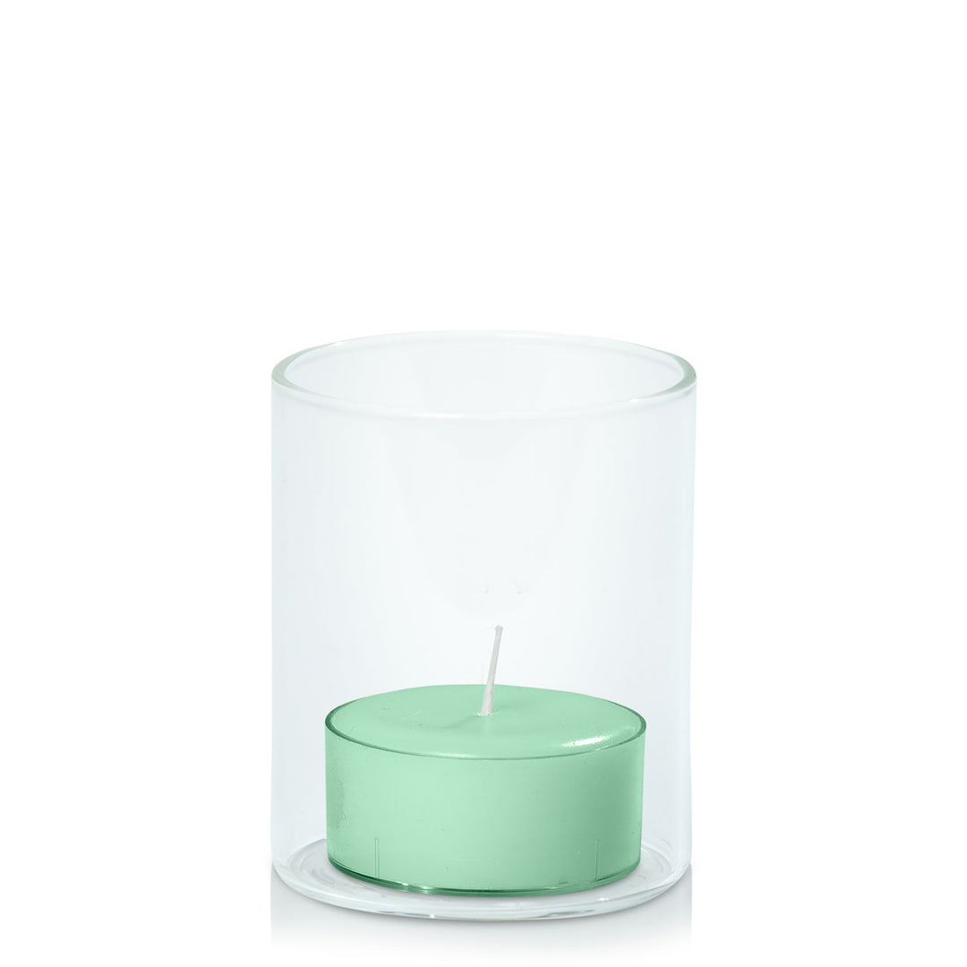 Mint Green Tealight in 5.8cm x 7cm Glass Pack of 24