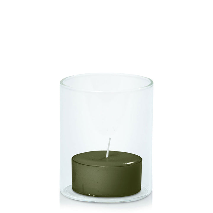 Olive Tealight in 5.8cm x 7cm Glass Pack of 24