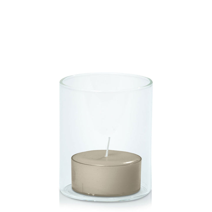 Pale Eucalypt Tealight in 5.8cm x 7cm Glass Pack of 24