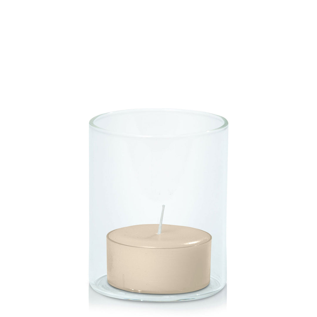 Sandstone Tealight in 5.8cm x 7cm Glass Pack of 24