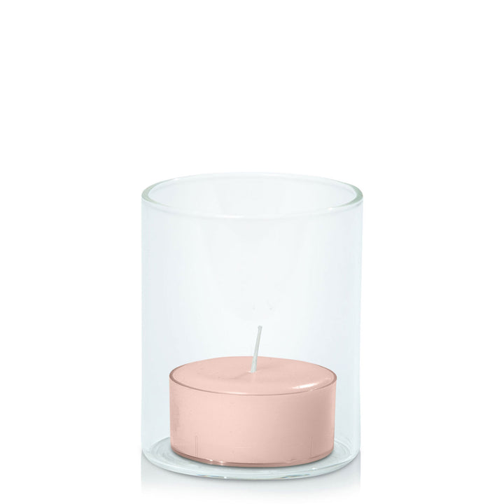 Vintage Blush Tealight in 5.8cm x 7cm Glass Pack of 24