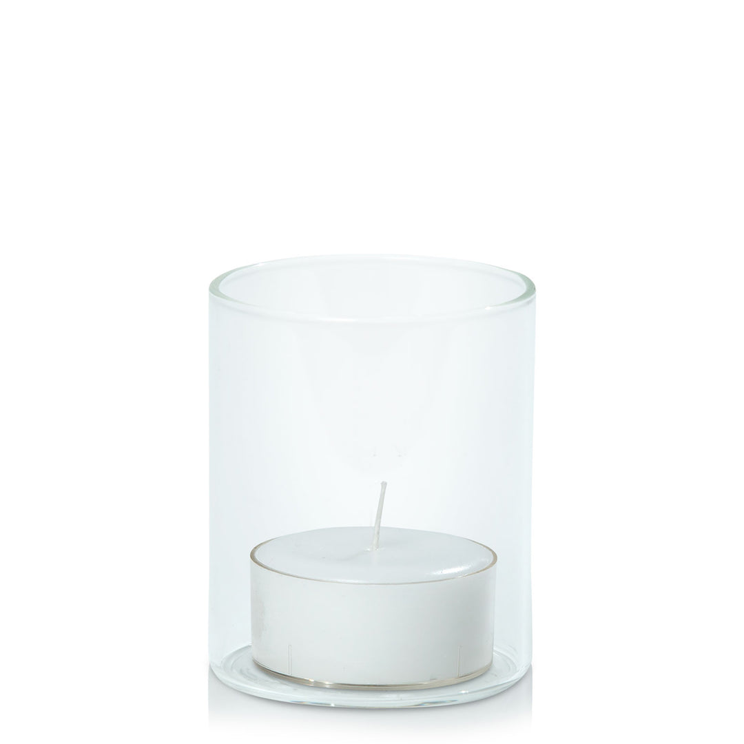 White Tealight in 5.8cm x 7cm Glass Pack of 24