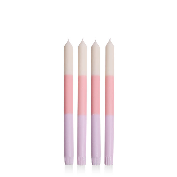 Flower Field 30cm Layered Dinner Candles Pack of 4