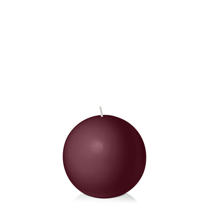 Burgundy 10cm Sphere Candle Pack of 1