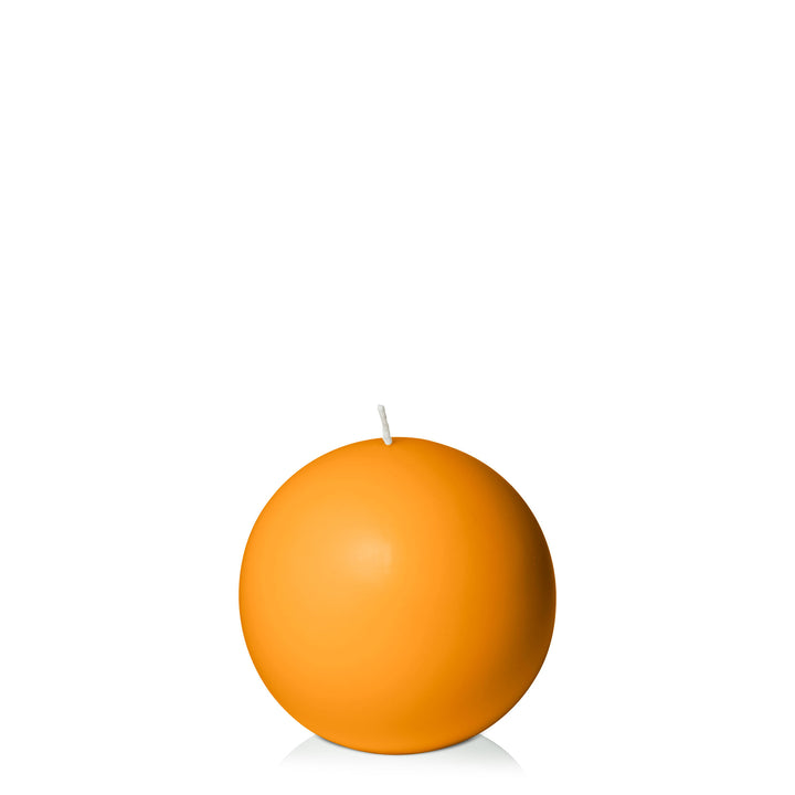 Orange 10cm Sphere Candle Pack of 1