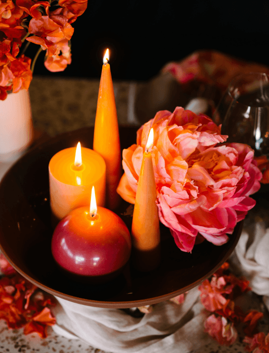 Orange 10cm Sphere Candle Pack of 1