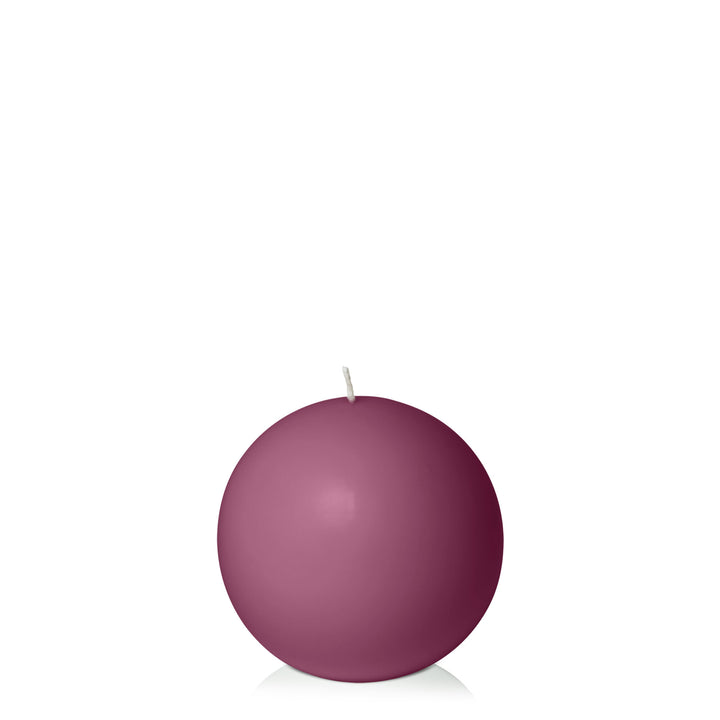 Plum 10cm Sphere Candle Pack of 1